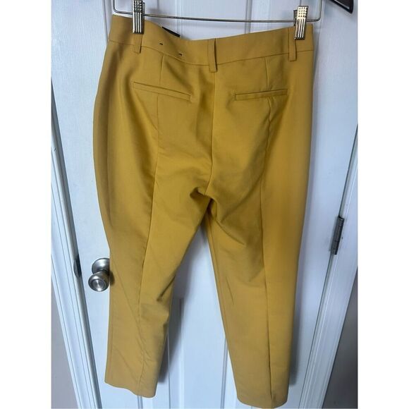 Express dress pants mustard yellow  colonist ankle midrise size 2 - Picture 5 of 6